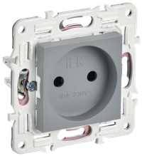SKANDY Розетка без заземления без защитных шторок 10А SK-R02Gr серый IEK (IEK) SK-R10-10-K03