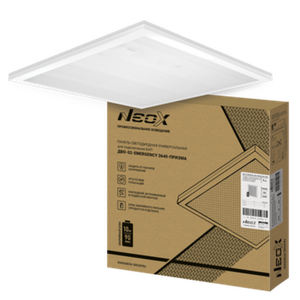 Панель светодиодная универсальная ДВО-02-EMERGENCY 3640-ПРИЗМА 36Вт 4000К 595х595мм без БАП-10W90 (NEOX) 4690612053011