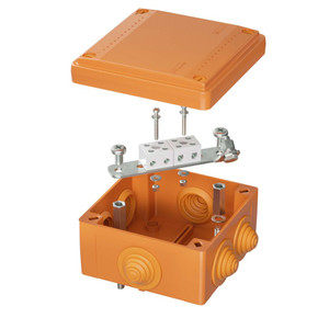 Коробка пластиковая FS с кабельными вводами и клеммниками IP55 100х100х50мм (DKC) FSB11404