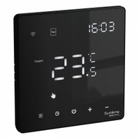 ARTGALLERY ТЕРМОСТАТ программируемый с Wi-Fi для электрического теплого пола, 16 А, моноблочный, ЧЕРНЫЙ (Systeme Electric) GAL001038