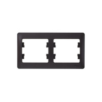 GLOSSA Рамка 2 поста горизонтальная шоколад (Systeme Electric) GSL000802