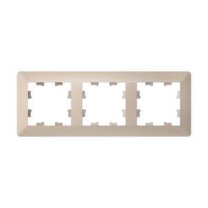 ATLASDESIGN AIR 3-постовая РАМКА, ПЕСОЧНЫЙ/дымчатый белый (Systeme Electric) ATN221203