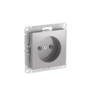 ATLASDESIGN РОЗЕТКА без заземления без шторок, 16А, быстрозажимные клеммы, АЛЮМИНИЙ (Systeme Electric) ATN000341S