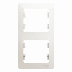 GLOSSA Рамка 2 поста вертикальная перламутр (Systeme Electric) GSL000606