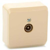 ЭТЮД Розетка телевизионная TV 0.7дБ наружная бежевая (Systeme Electric) TVA-002K