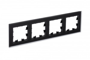 Рамка четырехпостовая ATLASDESIGN NATURE, МАТОВОЕ ОРГАНИЧЕСКОЕ СТЕКЛО ЧЕРНЫЙ (Systeme Electric) ATN331004