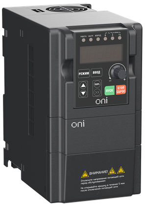 Преобразователь частоты A150 380В трехфазный 0,75 кВт 3А со встроенным тормозным модулем (ONI) A150-33-075HT