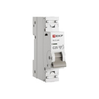 Автоматический выключатель ВА 47-63N 1P 25А (C) 6кА PROXIMA (EKF) M636125C