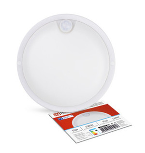 Светильник светодиодный герметичный СПП ИД-1565-КРУГ 15Вт 6500К 1350Лм с инфракрасным датчиком IP65 140мм IN HOME (IN-HOME) 4690612044057