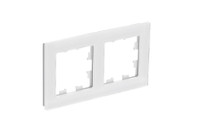 ATLASDESIGN NATURE 2-постовая РАМКА, НАТУРАЛЬНОЕ СТЕКЛО, БЕЛЫЙ (Systeme Electric) ATN360102