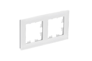 ATLASDESIGN NATURE 2-постовая РАМКА, НАТУРАЛЬНОЕ СТЕКЛО, БЕЛЫЙ (Systeme Electric) ATN360102