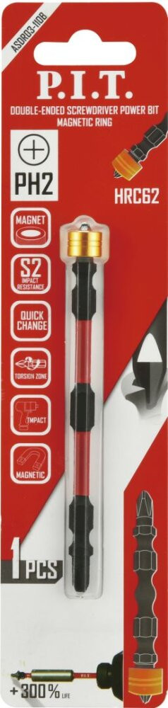 Бита двусторонняя магнитные   PH2-PH2x110 мм (P.I.T.) ASDR03-110B