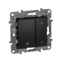 Светорегулятор нажимной универсальный LED 400Вт без нейтрали антрацит ETIKA (IEK) 672618