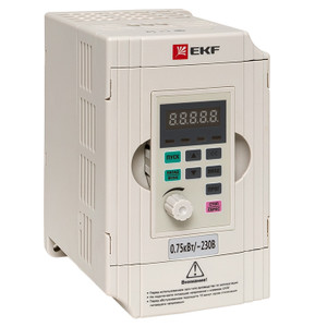 Преобразователь частоты 0.75/1.5кВт 1х230В VECTOR-100 (EKF) VT100-0R7-1B