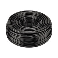 Кабель коаксиальный RG-6U, 75 Ом, CCS/Al/Al, 64%, OUT черный 100 м (REXANT) 01-2202