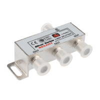 Делитель ТВ х 3 + 4шт. F BOX 5-1000 МГц Silver, (REXANT) 05-6102