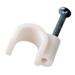 Скоба 6мм круглая пластиковая (50 шт) (REXANT) 07-4006