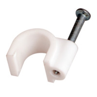 Скоба 8 мм круглая пластиковая (50 шт) (REXANT) 07-4008