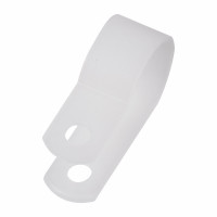Скоба кабельная белая под винт 16мм упаковка (50 шт/уп) (REXANT) 07-4416