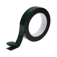 Двухсторонний скотч, черная, вспененная ЭВА основа, 25 мм, ролик 5 м (REXANT) 09-6125