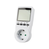 Ваттметр с подсветкой RX-11 вертик 2х тарифный 16А (REXANT) 10-6100