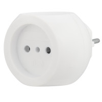 Тройник электрический Шар 220 В, 6 А, белый (REXANT) 11-1063