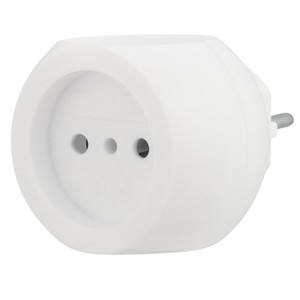 Тройник электрический Шар 220 В, 6 А, белый (REXANT) 11-1063