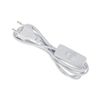 Шнур сетевой с выключателем 2х0,75 мм, 1,8 м белый (REXANT) 11-1133