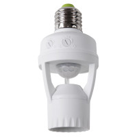 Датчик движения в патрон E27 ДДП01 360град 60Вт 3-2000Лк 6м 10-300сек (REXANT) 11-9203