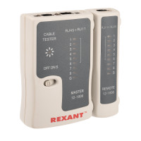 Тестер кабеля RJ-45+RJ-11 468, (REXANT) 12-1006