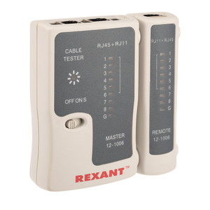 Тестер кабеля RJ-45+RJ-11 468, (REXANT) 12-1006