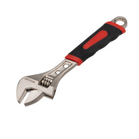 Ключ разводной 200 мм никелированный, двухкомпонентная рукоятка (REXANT) 12-4673