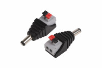 Разъем питания штекер 2.1х5.5 с быстрозажимной колодкой (блистер), (REXANT) 14-0314-2