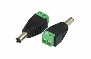 Разъем питания DC штекер 2,1х5,5 мм с клеммной колодкой (REXANT) 14-0314