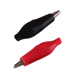 Зажим крокодил в изоляторе, длина 40 мм, ток 5A, 2 шт., пакет БОПП, (REXANT) 16-0001-9