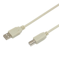 Кабель USB B - USB A, 1.8м., серый (REXANT) 18-1104
