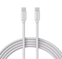 Кабель Type-C - Type-C 3A, 1m, PVC, white, 18-1828, (REXANT)