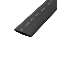 Трубка термоусадочная ТУТнг (2:1) 30/15 мм, черная, 10 шт. по 1 м (REXANT) 23-0006