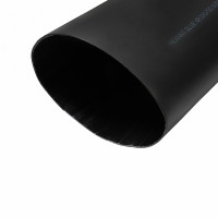 Трубка термоусадочная клеевая СТТК (3-4:1) 160/50 мм, среднестенная черная, 1 шт. по 1 м (REXANT) 26-0160