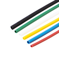 Набор термоусадочных трубок ТУТнг (2:1), 6 цветов, 20 шт. по 10 см (REXANT) 29-0104