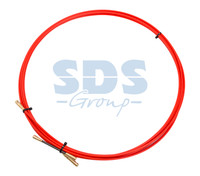 Протяжка кабельная (мини УЗК в бухте), стеклопруток, d=3,5 мм, 3 м, красная (REXANT) 47-1003