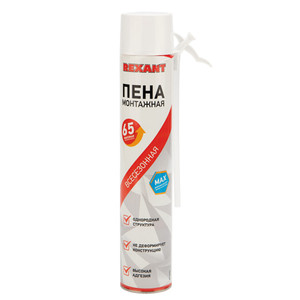 Пена монтажная всесезонная с трубочкой 65 л (REXANT) 89-0904