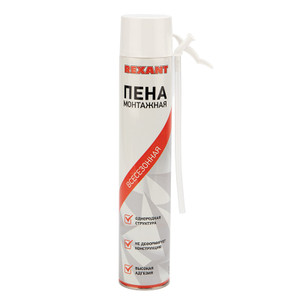 Пена монтажная всесезонная с трубочкой 50 л (REXANT) 89-0905