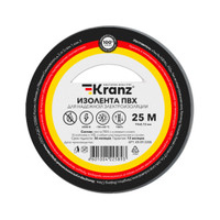 Изолента ПВХ KRANZ 0.13х19 мм, 25 м, серая (Kranz) KR-09-2208