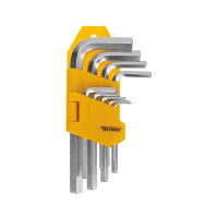 Набор ключей имбусовых HEX 1,5-10 мм, CrV, 9 шт. (Kranz) KR-12-5215
