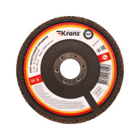 Круг лепестковый торцевой, P120, 125х22,2мм (Kranz) KR-90-0017