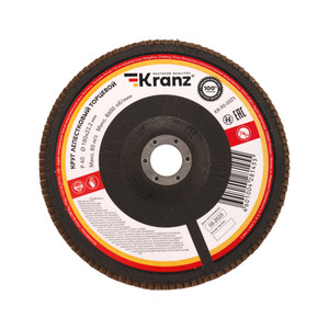 Круг лепестковый торцевой, P40, 180х22,2мм (Kranz) KR-90-0021