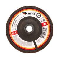 Круг лепестковый торцевой, P80, 180х22,2мм (Kranz) KR-90-0023