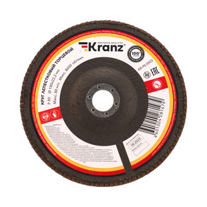 Круг лепестковый торцевой, P80, 180х22,2мм (Kranz) KR-90-0023