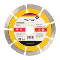 Диск алмазный отрезной сегментный 125x22.2x1.8x10 мм (Kranz) KR-90-0101